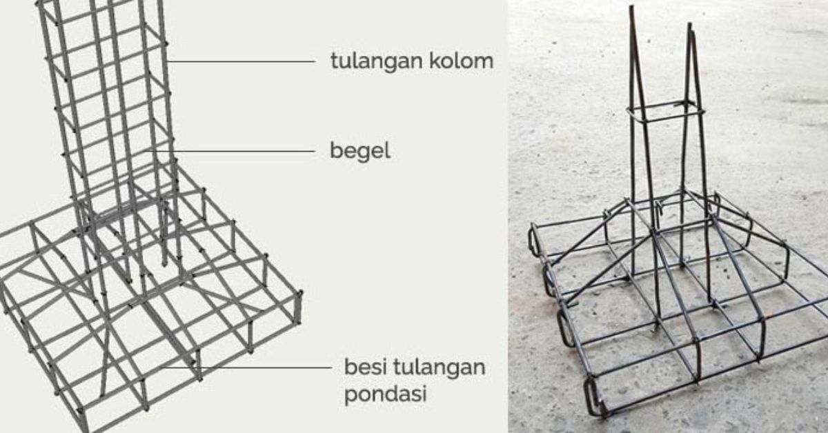Cara Menghitung Kebutuhan Besi untuk Pondasi Cakar Ayam